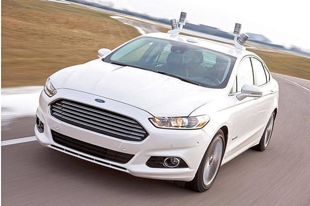 Ford Fusion Hybrid:  Forschungsfahrzeug für autonomes Fahren.  Foto: Ford/ dpp-AutoReporter